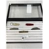 Image 1 : Lot of 5 Pocket knives and a nice display case