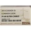 Image 3 : 2014 CANADA COMMON LOON DOLLAR NGC PF68 ULTRA CAM