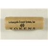Image 1 : ROLL OF 40-INDIANAPOLIS TRANSIT SYSTEM TOKENS