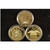 Image 2 : 3-1 1/2'' GOLD PLATED TOKENS 1933 ST. GAUDENS COPY