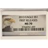 Image 3 : 2013 AMERICAN SILVER EAGLE NGC MS70 1ST RELEASES