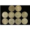 Image 2 : 10 ASSORTED 1957-1966 MEXICO .100 SILVER PESOS