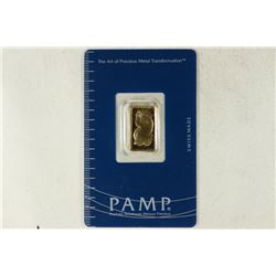 2.5 GRAM 99.9 FINE GOLD PAMP INGOT