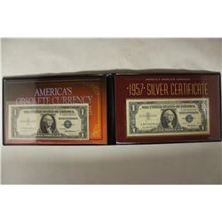 1935-F & 1957 $1 SILVER CERTIFICATES IN FOLIO