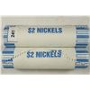 Image 1 : 2-$2 ROLLS OF 2010-P JEFFERSON NICKELS BRILLIANT