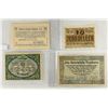 Image 2 : 4 ASSORTED GERMAN NOTGELDS 2-10 & 2-20 HELLERS