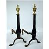 Image 1 : A PAIR OF FEDERAL CAST BRASS AND WROUGH