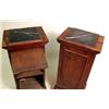 Image 2 : A PAIR OF VICTORIAN MARBLE TOP STAINED 