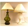 Image 1 : A GREEN GLAZED TABLE LAMP