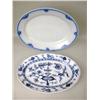 Image 1 : TWO BLUE AND WHITE PLATTERS