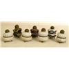 Image 1 : A GROUP OF STACKABLE CLOISONNE SALT AND