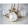 Image 2 : A GEORGIAN STYLE GILT METAL FIVE LIGHT 