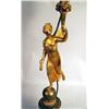 Image 3 : A LOUIS XVI GILT METAL FOUR LIGHT CANDE