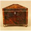 Image 1 : A GEORGE III TORTOISESHELL TEA CADDY