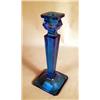 Image 2 : A PAIR OF IRIDESCENT BLUE GLASS CANDLES