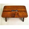 Image 2 : AN ARTS AND CRAFTS FIGURED OAK STOOL