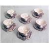 Image 1 : A SET OF SIX PINK LUSTRE OYSTER DISHES 
