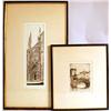 Image 1 : TWO DRYPOINT ENGRAVINGS