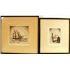 Image 1 : TWO DRYPOINT ENGRAVINGS