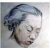 Image 1 : A CHARCOAL AND COLORED CRAYON
