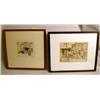 Image 1 : TWO FRAMED ETCHINGS