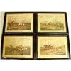 Image 1 : A SET OF FOUR FRAMED FOX HUNTING PRINTS