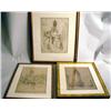 Image 1 : THREE FRAMED ETCHINGS