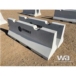 (2) LITEBUILT 8 FT. CONCRETE BARRIER