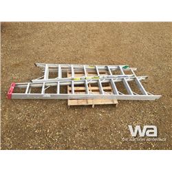 (2) ALUMINUM 8 & 10 FT. STEP LADDERS