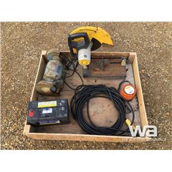 DEWALT CUTOFF SAW, BENCH GRINDER