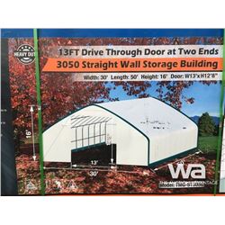 (UNUSED) STRAIGHT WALL 30 X 50 X 16 FT. SHELTER