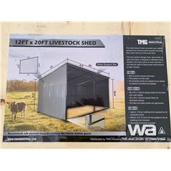 (UNUSED) SKID MOUNTED 12 X 20 FT. LIVESTOCK SHED