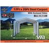 Image 1 : (UNUSED) TMG 12 X 20 FT. ALL-STEEL CARPORT