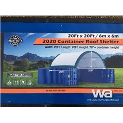 (UNUSED) 20 X 20 FT. ROUND CONTAINER ROOF SHELTER