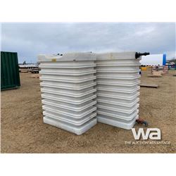 (3) SQUARE POLY TANKS