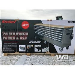SIEBEL 8 FT. 24 DRAWER WORK BENCH
