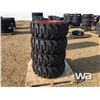 Image 1 : (4) GRIZZLY SKID STEER 12-16.5 TIRES & RIMS