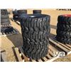 Image 1 : (UNUSED) (4) GRIZZLY SKID STEER 12-16.5 TIRES