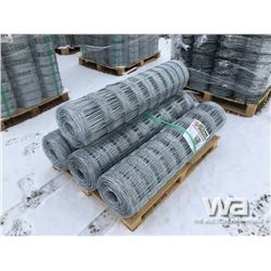 (4) ROLLS OF 4 X 330 FT. GALVANIZED FIELD FENCE