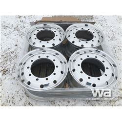 (4) UNUSED ALCOA 13'X22.5 TRUCK TIRE RIMS