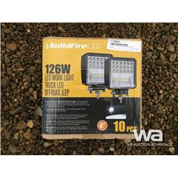 10 PCE 126 WATT LED WORK LIGHTS