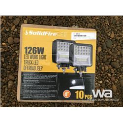 10 PCE 126 WATT LED WORK LIGHTS