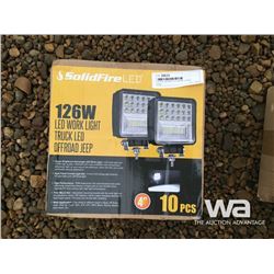 10 PCE 126 WATT LED WORK LIGHTS