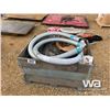 Image 1 : BOX OF TRUCK PARTS, MUD FLAPS, LIGHTS, FLEX HOSE