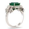 Image 3 : 3.17 ctw Emerald and 1.03 ctw Diamond Platinum Ring