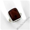 Image 4 : Vintage Sterling Silver Cushion Cabochon Carnelian Solitaire Ring