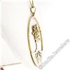 Image 6 : Vintage 14kt Yellow Gold Pierced and Textured Tree of Life Pendant Necklace