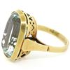 Image 7 : Antique 14kt Yellow Gold 8.57 ctw GIA Certified Oval Aquamarine Solitaire Ring