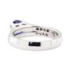 Image 3 : 1.28 ctw Sapphire And Diamond Ring - 18KT White Gold