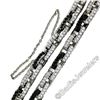 Image 4 : 18kt White Gold 8.33 ctw Round White and Black Diamond Cable Link Bracelet